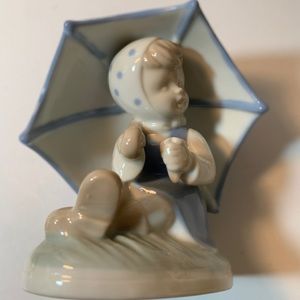 Vintage Lego  Porcelain Figurine Girl w/Umbrella